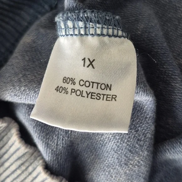 Women's Blue Crewneck Sweatshirt - Picture 4 of 4